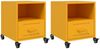 vidaXL Nachttische 2 Stk. Senfgelb 36x39x43,5 cm Stahl 846711 Bild 2