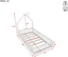 Hausbett mit Lattenrost und Rausfallschutz, 90x200 cm, Kinderbett, Jugendbett, Kiefer Bild 4