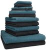Betz Handtuch Set 12 TLG. Handtuch Set BERLIN Farbe graphit/taubenblau, 100% Baumwolle (12 Teila, 12-St) Bild 4