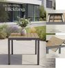tectake Gartentisch Outdoor-Esstisch aus Aluminium für 4-6 Personen, 80–120 x 80 x 74 cm (Balkontisch Inca, 1-St, in schwarz/braun), Lamellen in Holzoptik, wetterfest und UV-beständig, höhenverstellbar Bild 4