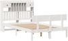 vidaXL Massivholzbett mit Regal ohne Matratze Weiß 135x190 cm Kiefer 3321825 Bild 3