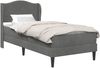 vidaXL Bettrahmen mit Kopfteil Dunkelgrau 100x200 cm Samt 3415185 Bild 2