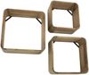 Wandregal 3er-Set Akazienholz massiv, modern quadratisch, Natur, einzigartiges Design Bild 1
