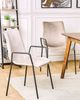 Esszimmerstuhl Samtstoff taupe 2er Set JEFFERSON Bild 3
