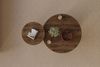 Modern Coffee Table Set (2 Pieces), Walnut & Travertine, Big: 70 x 40 x 70 cm, Small: 40 x 47 x 40 cm | 100% Melamine Coated Chipboard | Stylish & Functional Design Bild 4
