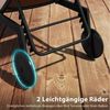 COSTWAY Gartenliege, 1 St, Liegestuhl mit Rollen, 6-stufig verstellbar Bild 3