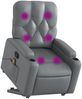 vidaXL Massagesessel mit Aufstehhilfe Grau Kunstleder 3204782 Bild 3