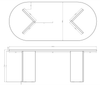 Selsey 'Ovo' Esstisch oval, Capuccino, ca. 75 x 90 x 203,6 cm Bild 5