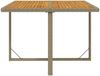vidaXL Gartentisch Beige 109x107x74 cm Poly Rattan & Massivholz Akazie 316791 Bild 4