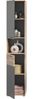 Xonox 'Mason' Hochschrank, Holz natur / grau, 190 x 34 x 37 cm Bild 3