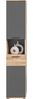Xonox 'Mason' Hochschrank, Holz natur / grau, 190 x 34 x 37 cm Bild 2