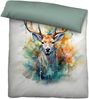 biberna Linon Bettwäsche 0046737 HIRSCH, natur, 1x 135x200 cm + 1x 80x80 cm Bild 2