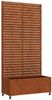 casa. pro Blumenkasten, »Nodepp« mit Sichtschutz 4 Rollen 190 x 82 x 38 cm Stahl Edelrost Bild 2
