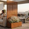 casa. pro Blumenkasten, »Nodepp« mit Sichtschutz 4 Rollen 190 x 82 x 38 cm Stahl Edelrost Bild 4