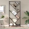 vidaXL Bücherregal Braun Eichen-Optik 79x30x180cm Holzwerkstoff Metall 845435 Bild 3