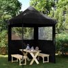 vidaXL Partyzelt Faltbar Pop-Up mit 2 Seitenteilen Schwarz 4004998 Bild 1