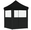 vidaXL Partyzelt Faltbar Pop-Up mit 2 Seitenteilen Schwarz 4004998 Bild 4