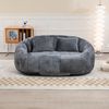 Bean Bag Sofa Lazy Sofa 145×95×63 cm aus Chenille in Grau,Bequemer Lounge Stuhl für Erwachsene und Kinder Bild 3