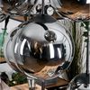 hofstein Hängeleuchte Hängelampe aus Metall/Glas in Schwarz/Rauchfarben, ohne Leuchtmittel, moderne Pendelleucht im Retro/Vintage-Design (20, 25, 30 cm), 8x E27 Bild 2