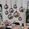 hofstein Hängeleuchte Hängelampe aus Metall/Glas in Schwarz/Rauchfarben, ohne Leuchtmittel, moderne Pendelleucht im Retro/Vintage-Design (20, 25, 30 cm), 8x E27 Bild 4