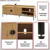TV-Rack HWC-O39, TV-Board Fernsehtisch Lowboard TV-Schrank Kommode, Melamin MDF 56x150x40cm ~ natur Bild 2