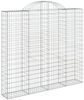 vidaXL Gabione mit Hochbogen 200x30x180/200 cm Verzinktes Eisen 153489 Bild 2