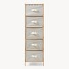 Kommode Maldon mit 5 Stoffschubladen 122x37x35 cm Natur/Beige [en. casa] Bild 5