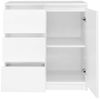 ibonto NACHTKOMMODE MATTWEISS 40x80x75cm (H 75 x T 40 x B 80 cm) Bild 2