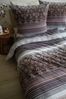 Fleuresse Aspen Biber Bettwäsche 135x200 Ornamente Streifen braun weiß 434479-7 Bild 3