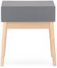Nachttisch Ordinary aus Kiefernholz, Grau Bild 3