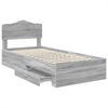 vidaXL Bettrahmen mit Kopfteil Graues Sonoma 90 x 190 cm Holzwerkstoff 3413252 Bild 5