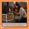 Relaxdays Modernes Kaminholzregal aus Metall Bild 3