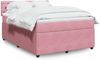vidaXL Boxspringbett mit Matratze Rosa 140x190 cm Samt 3287745 Bild 1