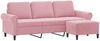vidaXL 3-Sitzer-Sofa mit Hocker Rosa 180 cm Samt 3201218 Bild 3