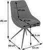 2er-Set Esszimmerstuhl HWC-M65, Küchenstuhl Lehnstuhl Stuhl, drehbar Auto-Position Metall Stoff/Textil ~ creme-beige Bild 3