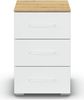 rauch Aditio Box, Nachttisch, 3 Schubladen, mit Softclose-Funktion, Farbe Weiß/Eiche Artisan, BxHxT 40x61x42cm Bild 2