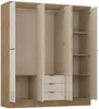 Vente-unique - PEROLI Wardrobe and walk-in wardrobe Holz, Platte BeigeBeige - B 46,5 cm x H 206 cm x L 180 cm Bild 3