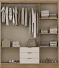 Vente-unique - PEROLI Wardrobe and walk-in wardrobe Holz, Platte BeigeBeige - B 46,5 cm x H 206 cm x L 180 cm Bild 4