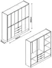 Vente-unique - PEROLI Wardrobe and walk-in wardrobe Holz, Platte BeigeBeige - B 46,5 cm x H 206 cm x L 180 cm Bild 5