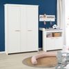 roba Kleiderschrank 'Anton' 2-türig - Holzgriffe aus Buche - Schrank für Baby- & Kinderzimmer - Weiß Bild 2