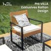 PHI VILLA Gartenlounge-Set, (4 Personen Outdoor Lounge Möbel Gartensofa, mit 1 x 2-Sitzer Sofa, 2 x Sessel und 1 x Tisch), Gartenmöbel Balkonmöbel Set Bild 4