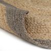 vidaXL Teppich Handgefertigt Jute mit Grauem Rand 120 cm 133675 Bild 2