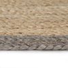 vidaXL Teppich Handgefertigt Jute mit Grauem Rand 120 cm 133675 Bild 3