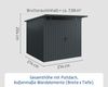 Hörmann EcoStar Euroline Gerätehaus Pultdach 214 x 214 Anthrazitgrau 2-flg Bild 3
