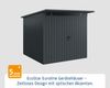 Hörmann EcoStar Euroline Gerätehaus Pultdach 214 x 214 Anthrazitgrau 2-flg Bild 2