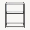 Beistelltisch Tronevn mit Glasplatte 50x40x40 cm Schwarz [en. casa] Bild 5