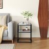 Beistelltisch Tronevn mit Glasplatte 50x40x40 cm Schwarz [en. casa] Bild 2