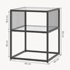 Beistelltisch Tronevn mit Glasplatte 50x40x40 cm Schwarz [en. casa] Bild 5