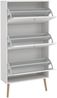 Dmora Schuhschrank Fung, Schuhregal, Mehrzweck-Eingangsgarderobe, Möbel für Schuhe, 70x24 h139 cm, Weiß Bild 4