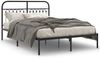 vidaXL Bettgestell mit Kopfteil Metall Schwarz 135x190 cm 376599 Bild 2